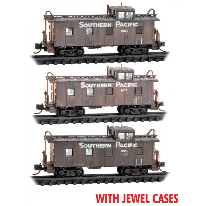 Micro-Trains MTL N Southern Pacific Weathered Caboose 3-Pack 983 05 054
