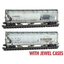 Load image into Gallery viewer, Micro-Trains MTL N Conrail/ex-PC 3 Bay Covered Hopper weathered 2-pk 983 05 061 SALE ***