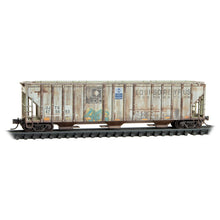 Load image into Gallery viewer, Micro-Trains N DJTX 3 Bay Hopper Weathered 2-Pack 983 05 088