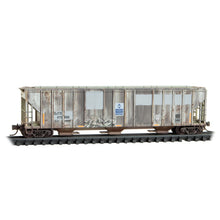 Load image into Gallery viewer, Micro-Trains N DJTX 3 Bay Hopper Weathered 2-Pack 983 05 088