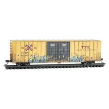 Load image into Gallery viewer, Micro-Trains N Weathered TTX 60&#39; Rib Side Boxcar Rd# 667639 123 44 023