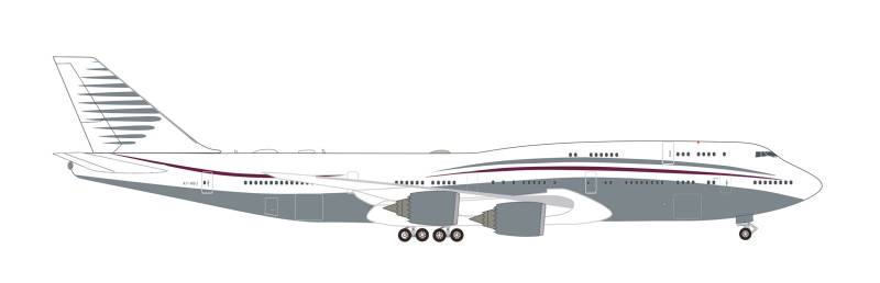 Herpa 1/500 Qatar Amiri Flight Boeing 747-8 A7-HBJ 536899