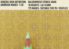 Load image into Gallery viewer, 1ManArmy 1/35 German Marking Mask WWII AFV Balkenkreuz  Stencil 35GEN440
