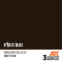 Load image into Gallery viewer, AK Interactive AK11418 Acrylic 3G Figure Brown Black 17ml