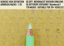 Load image into Gallery viewer, 1ManArmy 1/35 German Wehrmacht Div Emblems Paint Masks 35GEN447