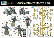 Load image into Gallery viewer, MasterBox 1/35 German Motorcyclists WWII Era (MOTORCYCLE NOT INCLUDED) MB35178 SALE!