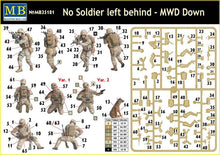 Load image into Gallery viewer, MasterBox 1/35 US Modern Army No Soldier Left Behind - MWD Down (4) MB35181^