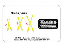 Load image into Gallery viewer, Aber 1/48 German Width Indicators for Armored Cars and Halftracks (6) 48 A19'