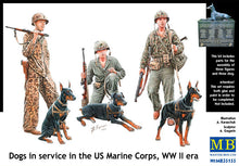 Load image into Gallery viewer, MasterBox 1/35 US Marine Corps Dogs in Service WWII MB35155