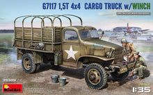 Load image into Gallery viewer, MiniArt 1/35 US M3 G7117 1.5t 4X4 Cargo Truck w/ Winch 35389