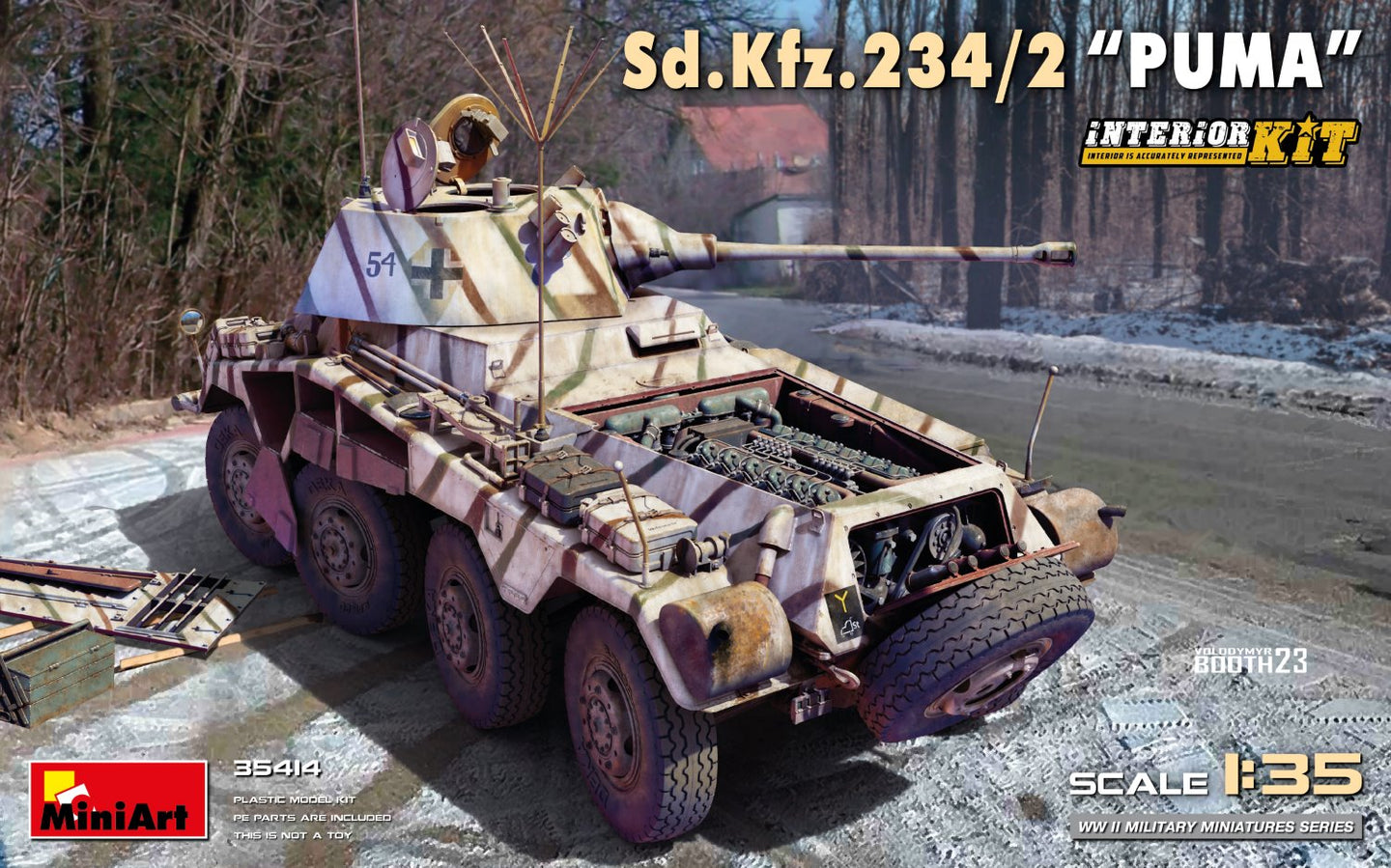 MiniArt 1/35 German MiniArt 1/35 Sd.Kfz. 234/2 Puma W/ Interior Kit 35414 SALE!