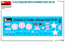 Load image into Gallery viewer, MiniArt 1/35 US K-52 Trailer w/ Power Unit PE-95 35426