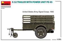 Load image into Gallery viewer, MiniArt 1/35 US K-52 Trailer w/ Power Unit PE-95 35426