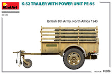 Load image into Gallery viewer, MiniArt 1/35 US K-52 Trailer w/ Power Unit PE-95 35426