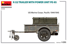 Load image into Gallery viewer, MiniArt 1/35 US K-52 Trailer w/ Power Unit PE-95 35426