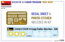 Load image into Gallery viewer, MiniArt 1/35 US G-518 1t Cargo Trailer "Ben Hur" 35436