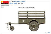 Load image into Gallery viewer, MiniArt 1/35 US G-518 1t Cargo Trailer "Ben Hur" w/ Canvas Cover 35443