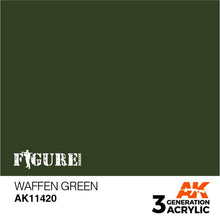 Load image into Gallery viewer, AK Interactive AK11420 Acrylic 3G Figure Waffen Green 17ml