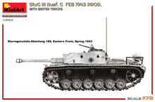 Load image into Gallery viewer, MiniArt 1/72 German StuG III Ausf. G Feb 1943 Prod. With Winter Tracks 72103