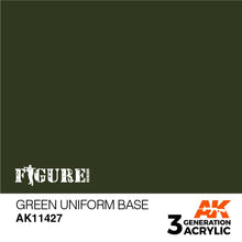 Load image into Gallery viewer, AK Interactive AK11427 Acrylic 3G Figure Green Uniform Base 17ml