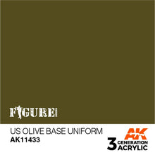 Load image into Gallery viewer, AK Interactive AK11433 Acrylic 3G Figure US Olive Base Uniform 17ml