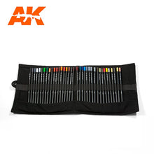 Load image into Gallery viewer, AK Interactive AK10048 Weathering Pencils for Modeling with Cloth Case (All 37 Colours)