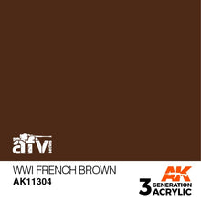 Load image into Gallery viewer, AK Interactive AK11304 Acrylic 3G AFV WWI French Brown 17ml
