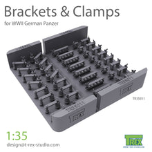 Load image into Gallery viewer, Trex 1/35 Brackets &amp; Clamps for German Panzer 3D Printed TR35011