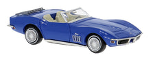 Load image into Gallery viewer, Brekina 1/87 HO 1969 Chevrolet Corvette Convertible C3 Blue 19992