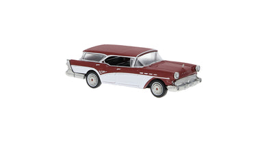 Brekina 1/87 HO 1957 Buick Century Caballero Dk Red / White 18181
