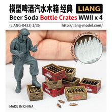 Load image into Gallery viewer, Liang Model Beer/Soda Bottle Crates WWII (4) Liang-0433