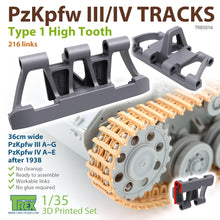 Load image into Gallery viewer, Trex 1/35 German PzKpfw.III/IV Tracks Type 1 High Tooth 3D Printed Tracks TR85016