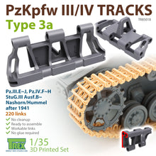 Load image into Gallery viewer, Trex 1/35 German PzKpfw.III/ IV Tracks Type 3a 3D Printed Tracks TR85018
