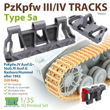 Load image into Gallery viewer, Trex 1/35 German PzKpfw.III/IV Tracks Type 5a 3D Printed Tracks TR85021