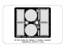 Load image into Gallery viewer, Aber 1/35 German Panther Ausf.A/D Grills (Dragon) G10'