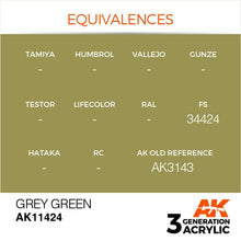 Load image into Gallery viewer, AK Interactive AK11424 Acrylic 3G Figure Grey Green 17ml