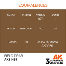 Load image into Gallery viewer, AK Interactive AK11435 Acrylic 3G Figure Field Drab 17ml
