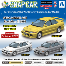 Load image into Gallery viewer, Aoshima 1/24 SNAP CAR Mitsubishi Lancer GSR Evolution III Queens Silver 04-QS 06781