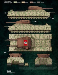 Takom 1/144 German Landkruezer P1000 Ratte + 2 Panzer VIII Maus 3001