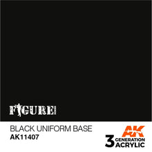 Load image into Gallery viewer, AK Interactive AK11407 Acrylic 3G Figure Black Uniform Base 17ml