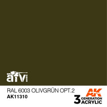 Load image into Gallery viewer, AK Interactive AK11310 Acrylic 3G AFV 3G AFV RAL 6003 Olivgrün opt.2 17ml
