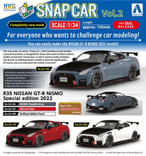 Load image into Gallery viewer, Aoshima 1/24 SNAP CAR R35 NISSAN GT-R NISMO 2022 Stealth Gray 02-NG 06593