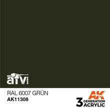 Load image into Gallery viewer, AK Interactive AK11308 Acrylic 3G AFV RAL 6007 Grün 17ml