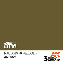 Load image into Gallery viewer, AK Interactive AK11323 Acrylic 3G AFV RAL 6040 F9 Helloliv) 17ml