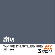 Load image into Gallery viewer, AK Interactive AK11303 Acrylic 3G AFV WWI French Artillery Greye 17ml