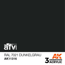 Load image into Gallery viewer, AK Interactive AK11316 Acrylic 3G AFV RAL 7021 Dunkelgrau 17ml