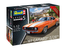 Load image into Gallery viewer, Revell 1/12 Chevrolet Camaro Z/28  3 in 1 Stock, Street or Drag 1969 07727