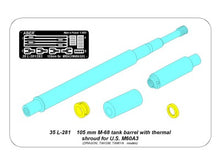 Load image into Gallery viewer, Aber 1/35 US 105mm M-68 Tank Barrel w/ Thermal Shroud For M60A3 Tank 35 L-281'