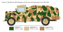 Load image into Gallery viewer, Italeri 1/48 German Opel Blitz Tankwagen Kfz.385 2808'