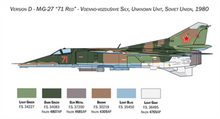 Load image into Gallery viewer, Italeri 1/72 Russian MiG-27/MiG-23BN Flogger 2817